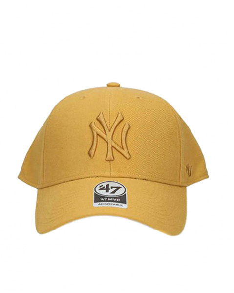 Бейсболка классическая с изогнутым козырьком '47 Brand MVP New York Yankees MVPSP17WBP (OS горчичный)