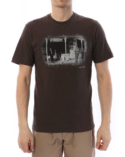 Футболка Carhartt USA 100557 034 Slim Fit (L коричневый)