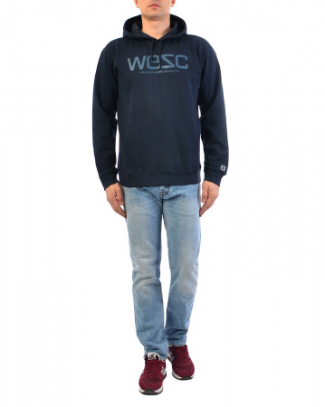 Толстовка мужская кенгуру с капюшоном Wesc Wesc (M темно-синий)