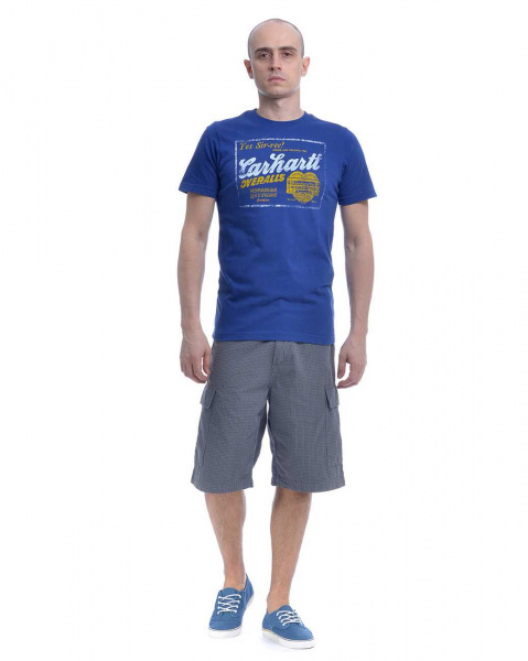 Футболка Carhartt S/S K512 T-shirt Regular (S темно-голубой)