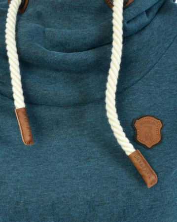 Толстовка женская с капюшоном Naketano Dirty Schmierlappen (Dirty Deep Blue Green S)