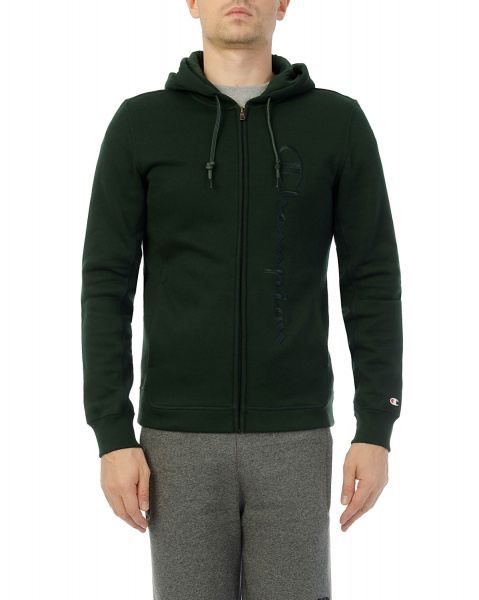 Толстовка с капюшоном на молнии Champion Authentic American GS512 (S темно-зеленый)
