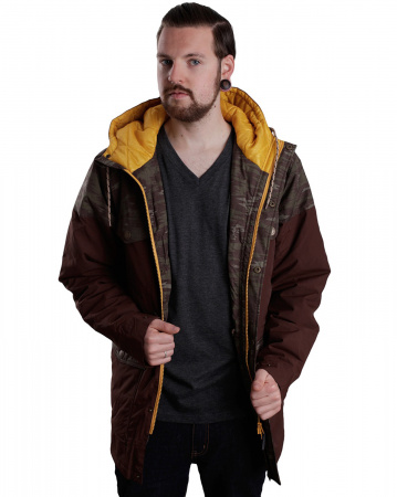 Куртка-парка Iriedaily Insulaner Parka (M коричневый камуфляж)