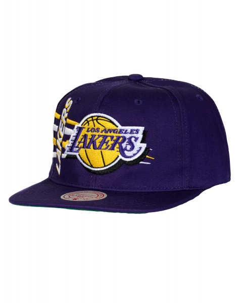 Бейсболка с прямым козырьком Mitchell and Ness HSSSH21230 RETRO BOLT (Los Angeles Lakers Purple)