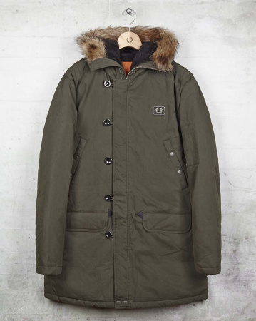Пуховик мужской Fred Perry J3270 (XL темно-зеленый)