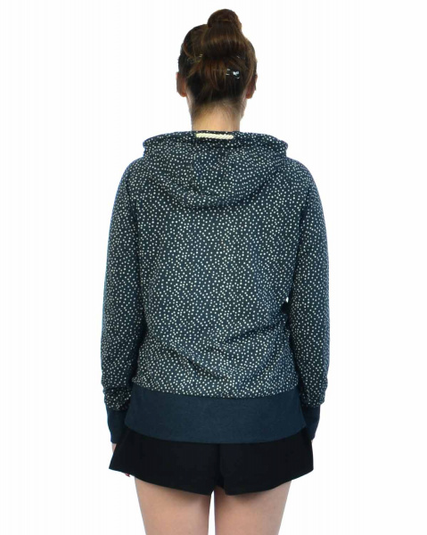 Толстовка легкая женская с капюшоном Naketano Gartenmobelgangster (Indigo Blue Melange L)