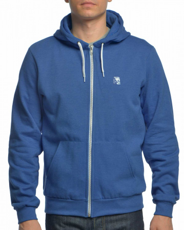 Толстовка мужская на молнии с капюшоном Iriedaily Desire Effect Zip Hood (S темно-голубой)