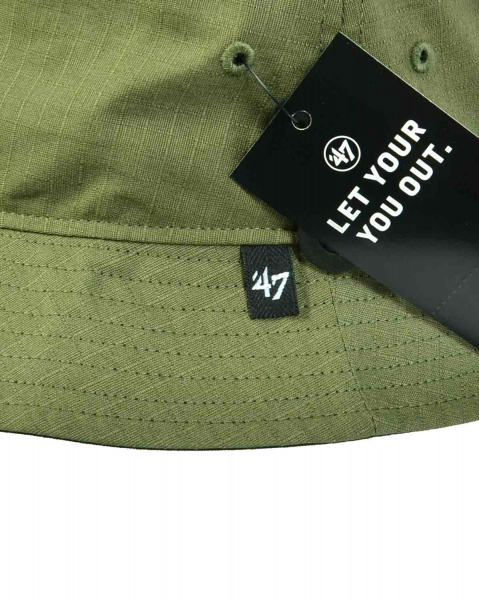 Панама из толстого хлопка универсальная '47 Brand GRID LOCK BUCKET (OS оливковый)