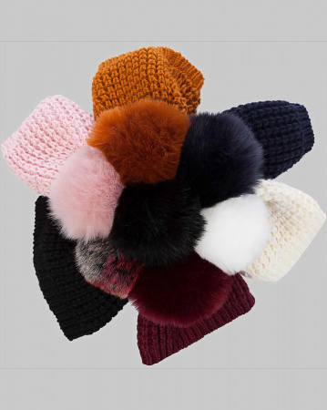 Шапка женская KyiKyi Classic Faux Fur (OS розовый)