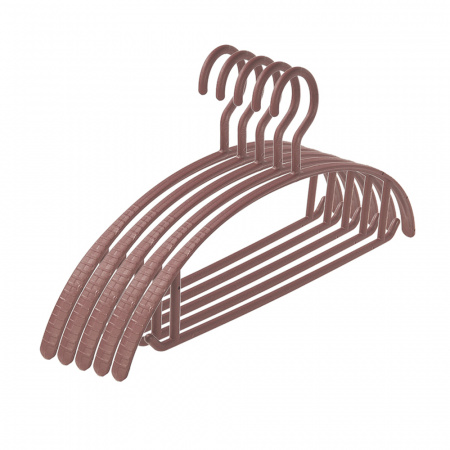 Вешалки АЛИ ЧАЙНА, Полукруглые, 5 шт. 19*40 50гр (SY097 COFFE-BROWN, 19*40)