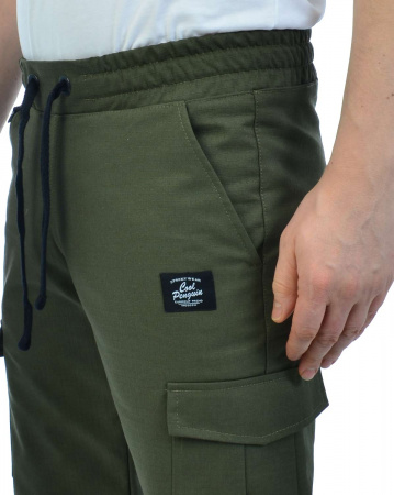 Джоггеры мужские на флисе Cool Penguin JMR 1713W (Khaki 3XS темно-зеленый)