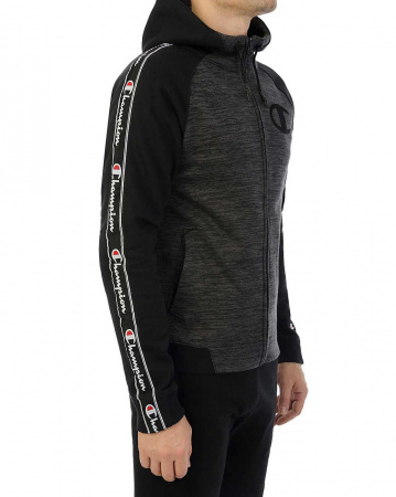 Толстовка с капюшоном на молнии Champion Authentic American EZ509 (M черный свет)