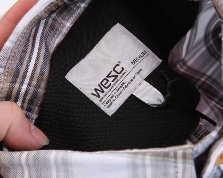 Рубашка Wesc Holdo L/S (L черный белый)