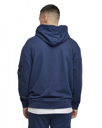 Толстовка мужская с капюшоном Urban Classics 80's Hoody TB4135 (XXL темно-синий)