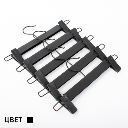 Вешалки АЛИЧ ЧАЙНА, с прищепками, 5 шт. 14*30 62гр (SY065 BLACK, 14*30)