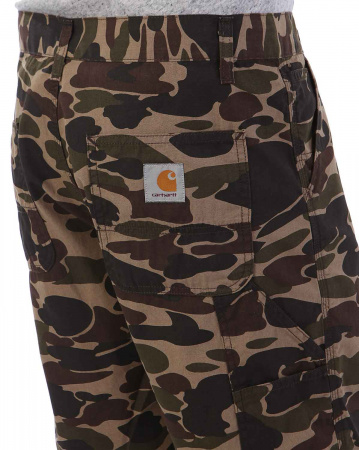 Шорты Carhartt WIP Single Knee II Anderson Cotton Canvas 6.5 Oz (31 коричневый камуфляж)