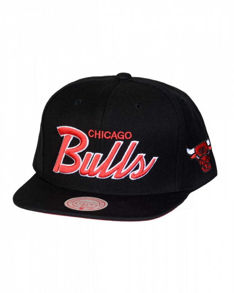 Головной убор MM19008 Foundation Script Snapback CHICAGO BULLS Black 6HSSMM19008-CBUBLCK (CHICAGO BULLS Black, OS)