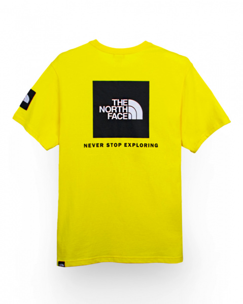 Футболка The North Face Left Label Back Box Print (Yellow Short-Sleeve Black Label L)