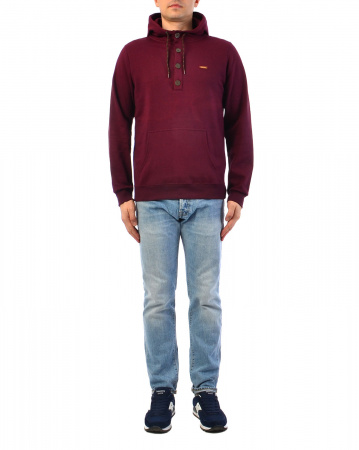 Толстовка мужская с капюшоном Iriedaily Hipster Maroon Mel (S бордовый)