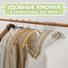Вешалки АЛИ ЧАЙНА, Антискользящие полукруглые, 5 шт. 41.5*19.5 105гр  (SY032 SILVER GREY, 41,5*19,5)