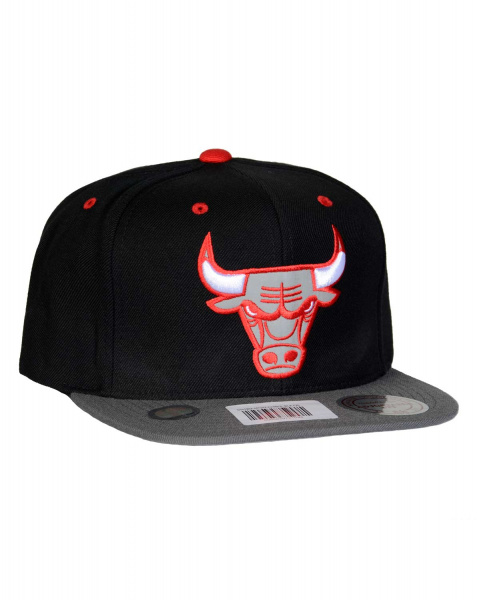 Бейсболка прямая Mitchell and Ness NT94Z XLRELECTIVE 2TONE SB (Chicago Bulls Black)