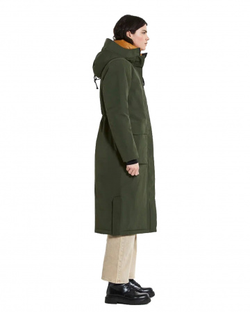 Куртка женская Didriksons Leya Long 504300 (300 тёмно-зелёный, 44)