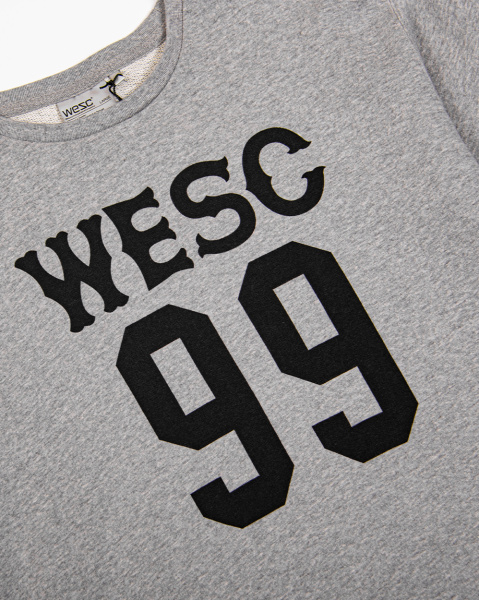 Толстовка мужская свитшот WeSC Club Estate sweatshirt (L серый золотой)