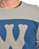 Толстовка мужская свитшот Wesc Franchise (S серо-синий)