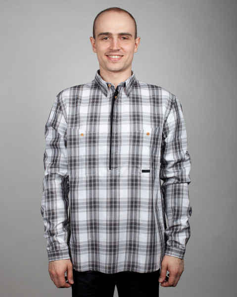Рубашка Wesc Holdo L/S (L черный белый)