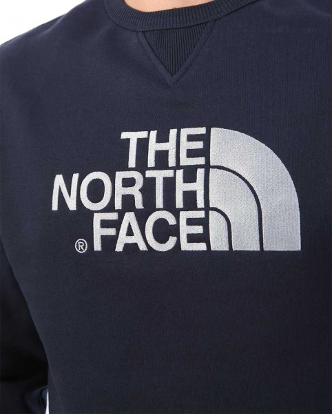 Толстовка мужская свитшот хлопок 100% The North Face Drew Peak (S темно-синий)