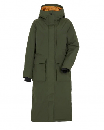 Куртка женская Didriksons Leya Long 504300 (300 тёмно-зелёный, 44)